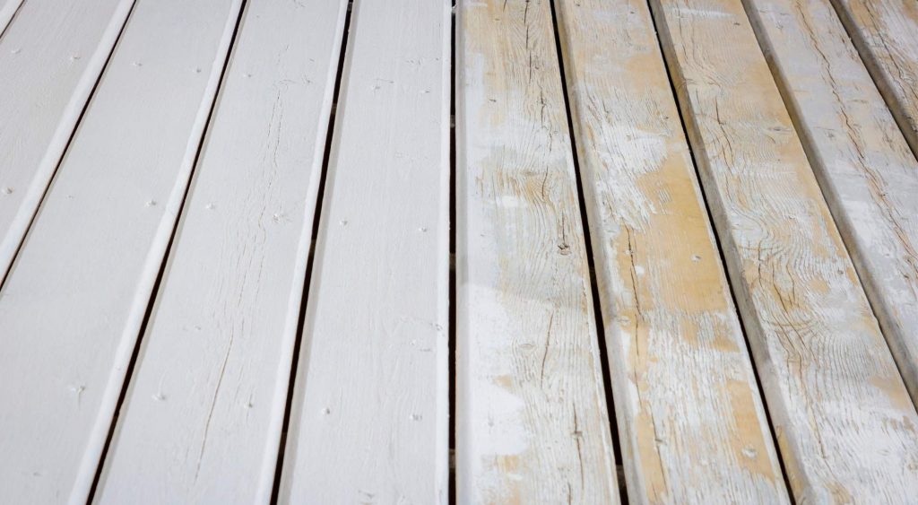 how to remove paint from wood deck
